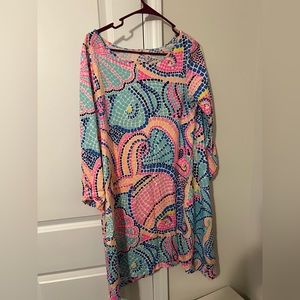 Lilly Pulitzer Edna Swing Dress Tile Wave